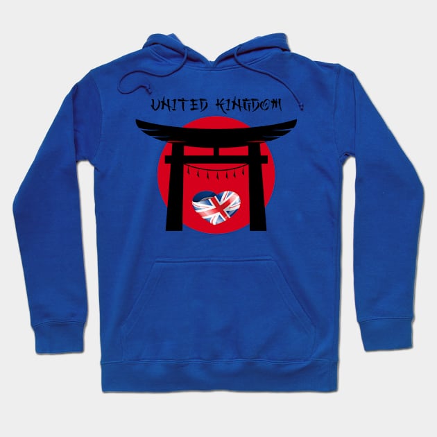 The team of United Kingdom in Tokyo Hoodie by ArtDesignDE